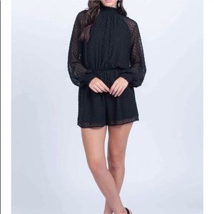 Black Mesh Romper